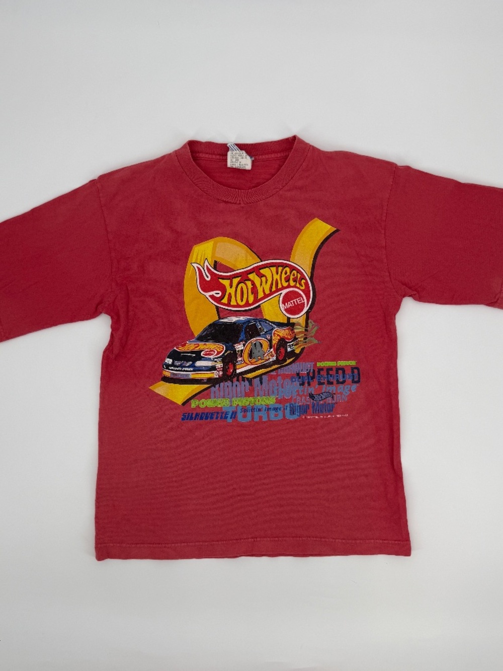 Vintage 1998 Hot Wheels Racing T Shirt Red Graphic Y2K 90s Youth L Women S / XS